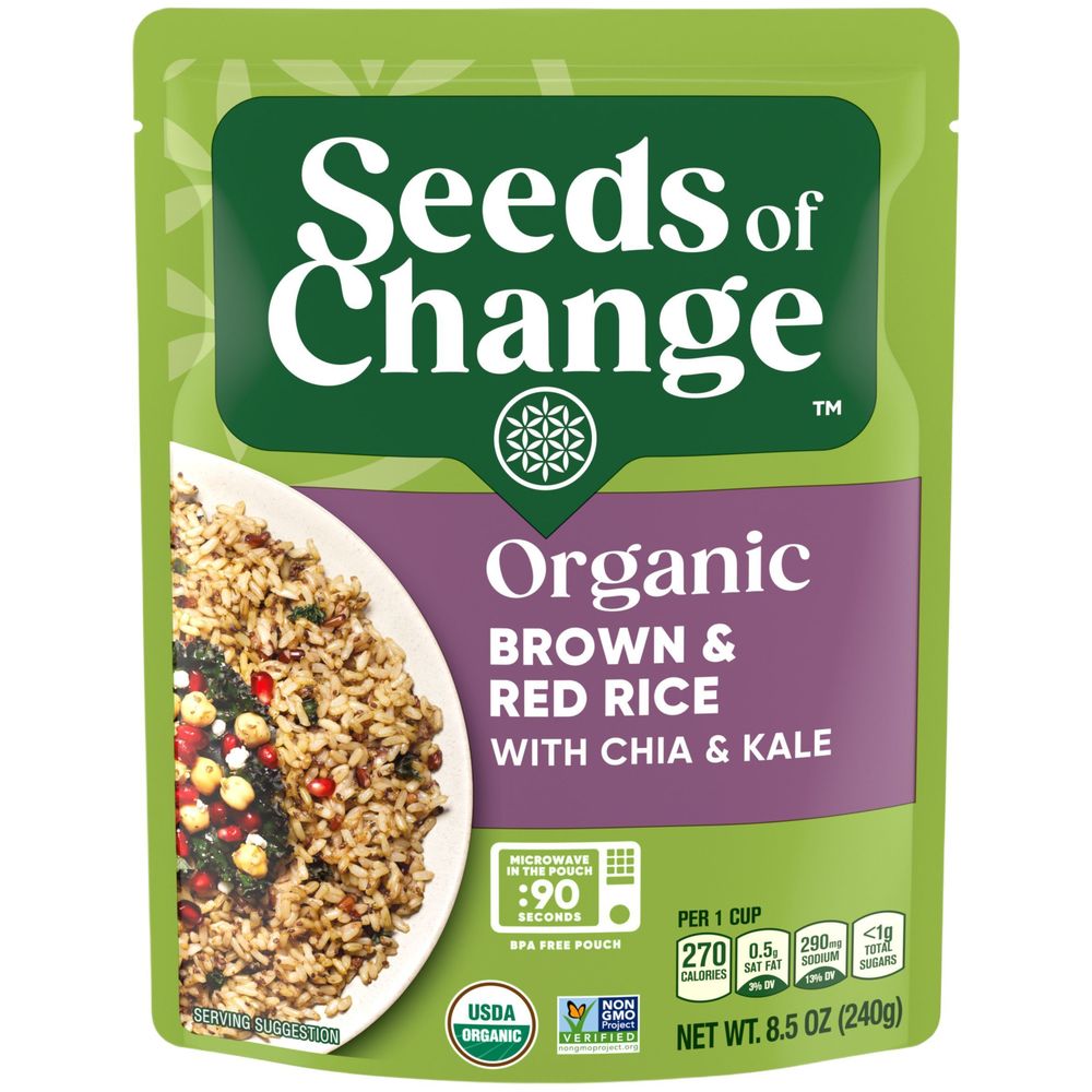 Seeds Of Change Organic Brown And Red Rice With Chia Kale, 8.5 Ounce -- 12 Per Case
