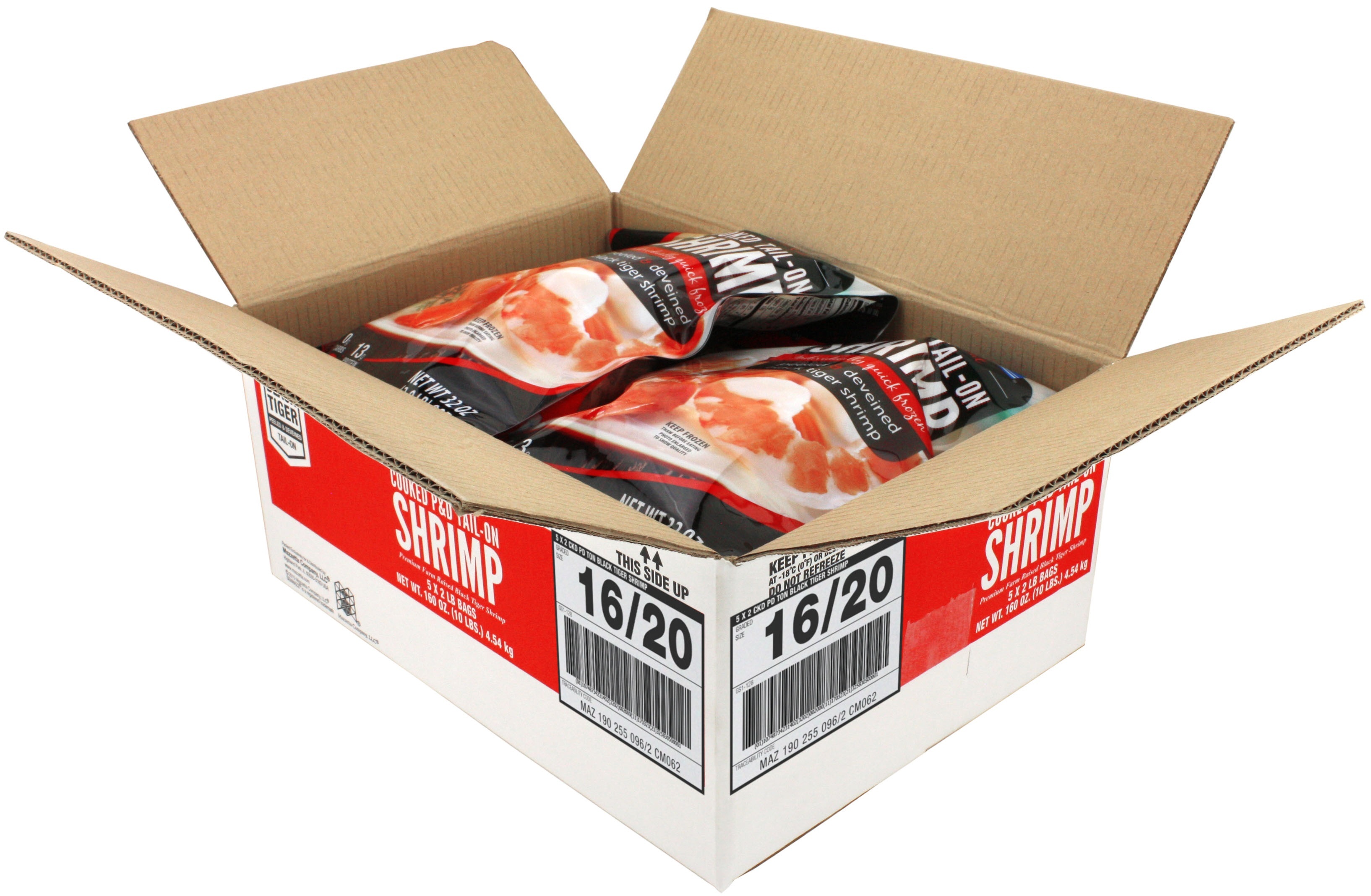 Seamazz 16-20 Cooked Tail On Shrimp, 2 Pound -- 5 per case.