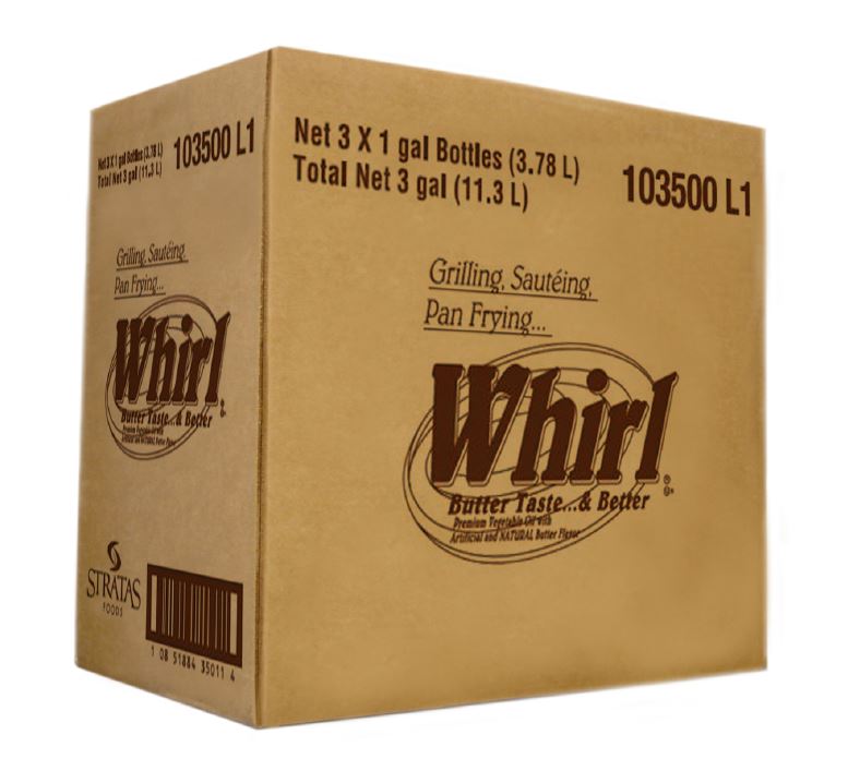 Whirl Butter-flavored Oil, 1 Gallon -- 3 Per Case