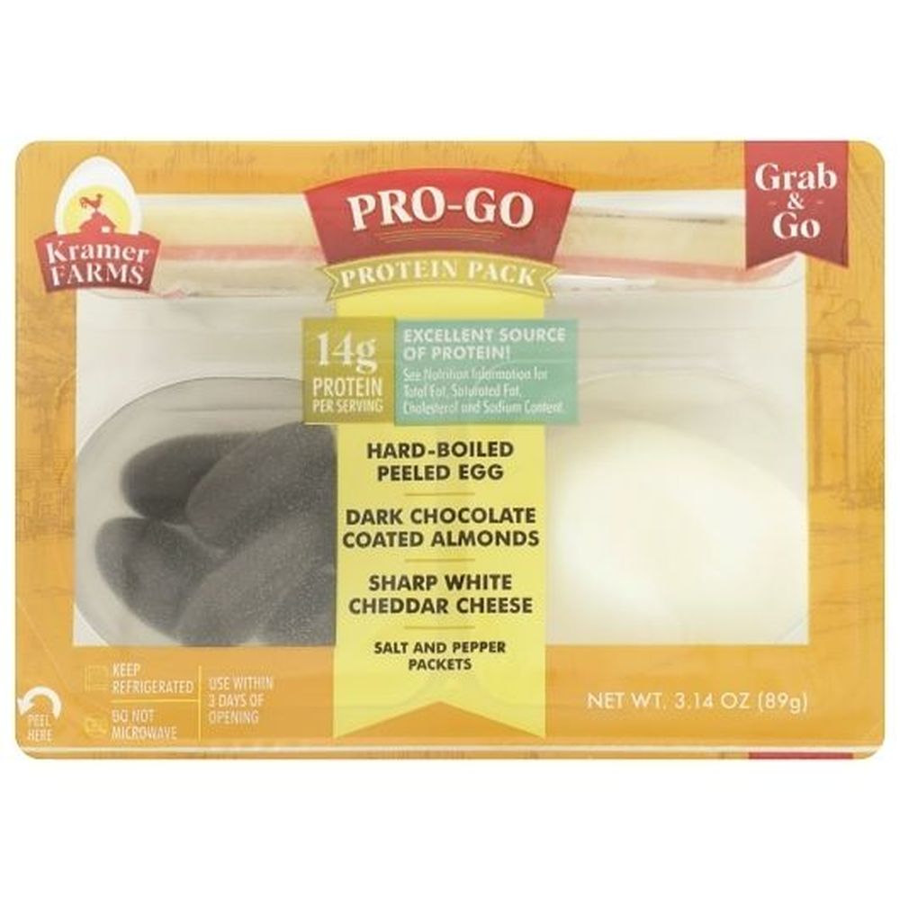 Kramer Farms Pro Go Protein Hard Boiled Peeled Egg With Almonds And Cheese -- 12 Per Case