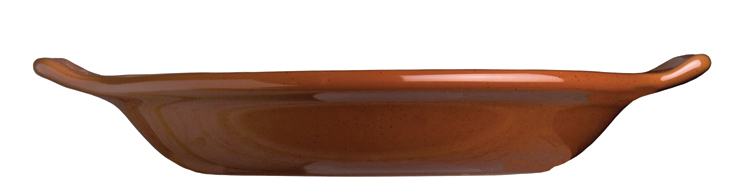 Syracuse China Terracotta Brown Handled Baker, 20.5 Ounce -- 6 Per Case