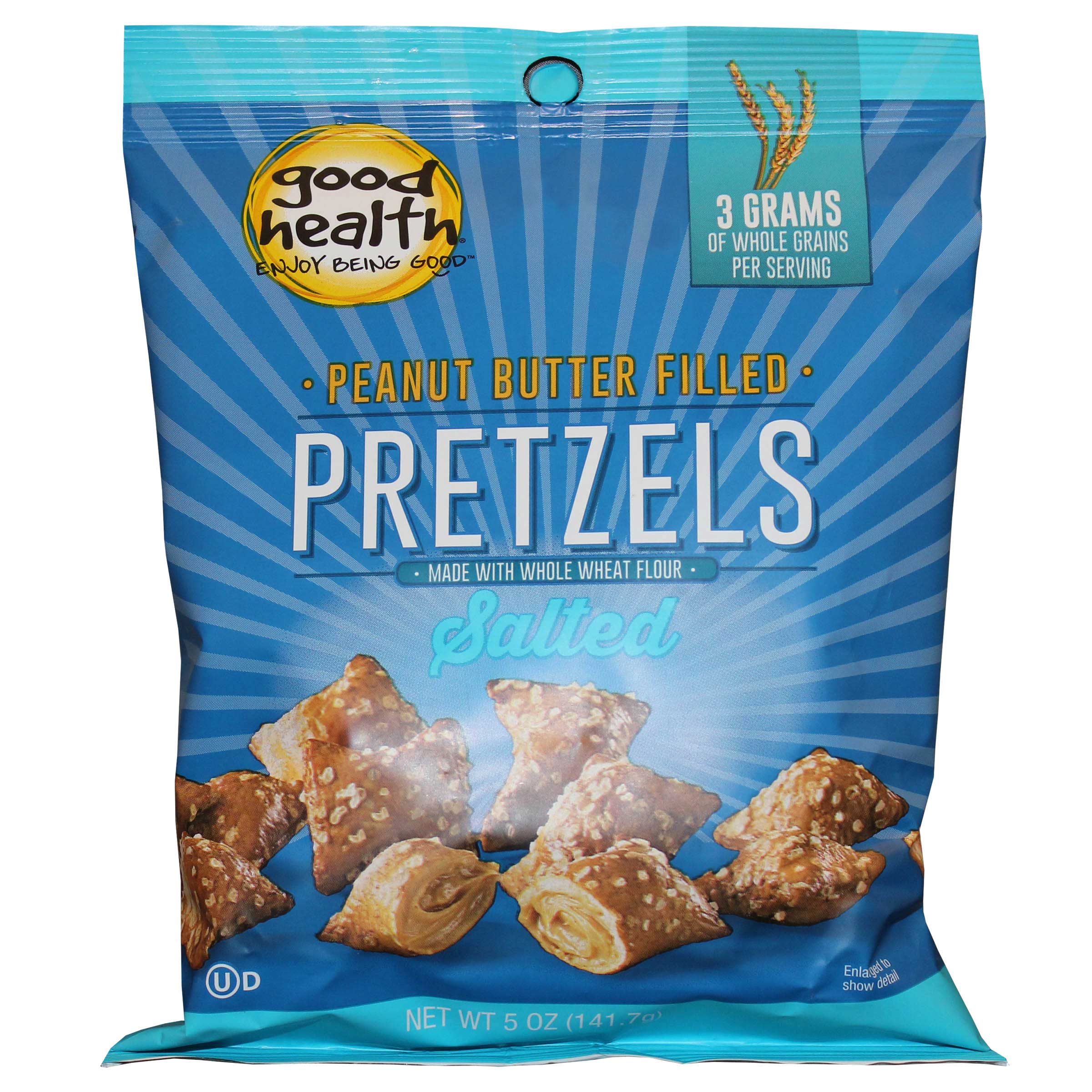 Good Health Natural Salted Peanut Butter Filled Pretzels, 5 Ounce -- 12 Per Case