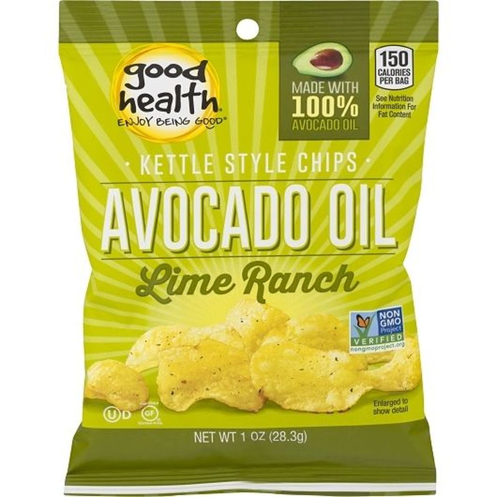 Good Health Avocado Oil Lime Ranch Kettle Style Potato Chips, 1 Ounce -- 30 Per Case