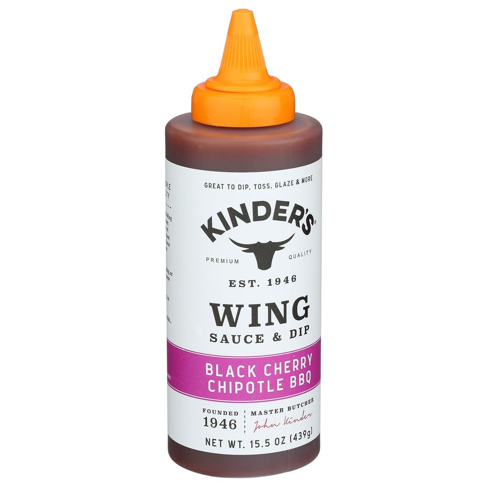 Kinders Black Cherry Chipotle Bbq Wing Sauce And Dip, 15.5 Ounce -- 6 Per Case