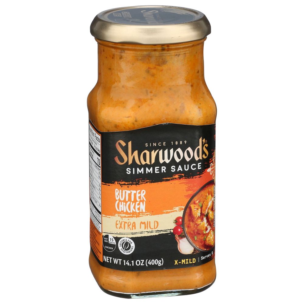 Sharwoods Extra Mild Butter Chicken Simmer Sauce, 14.1 Ounce -- 6 Per Case