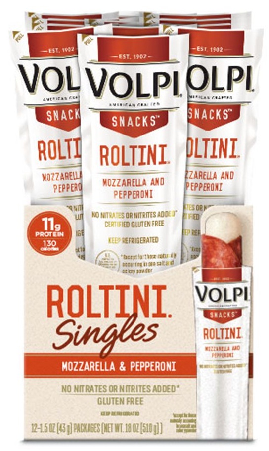 Volpi Roltini Singles With Pepperoni Pork, Display Ready Carton, 0.8 Ounce -- 24 Per Case