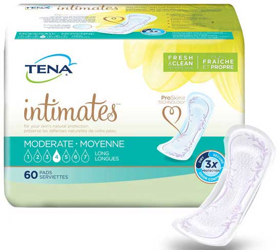 Tena Intimates Moderate Long Pads, 60 Count -- 3 Per Case