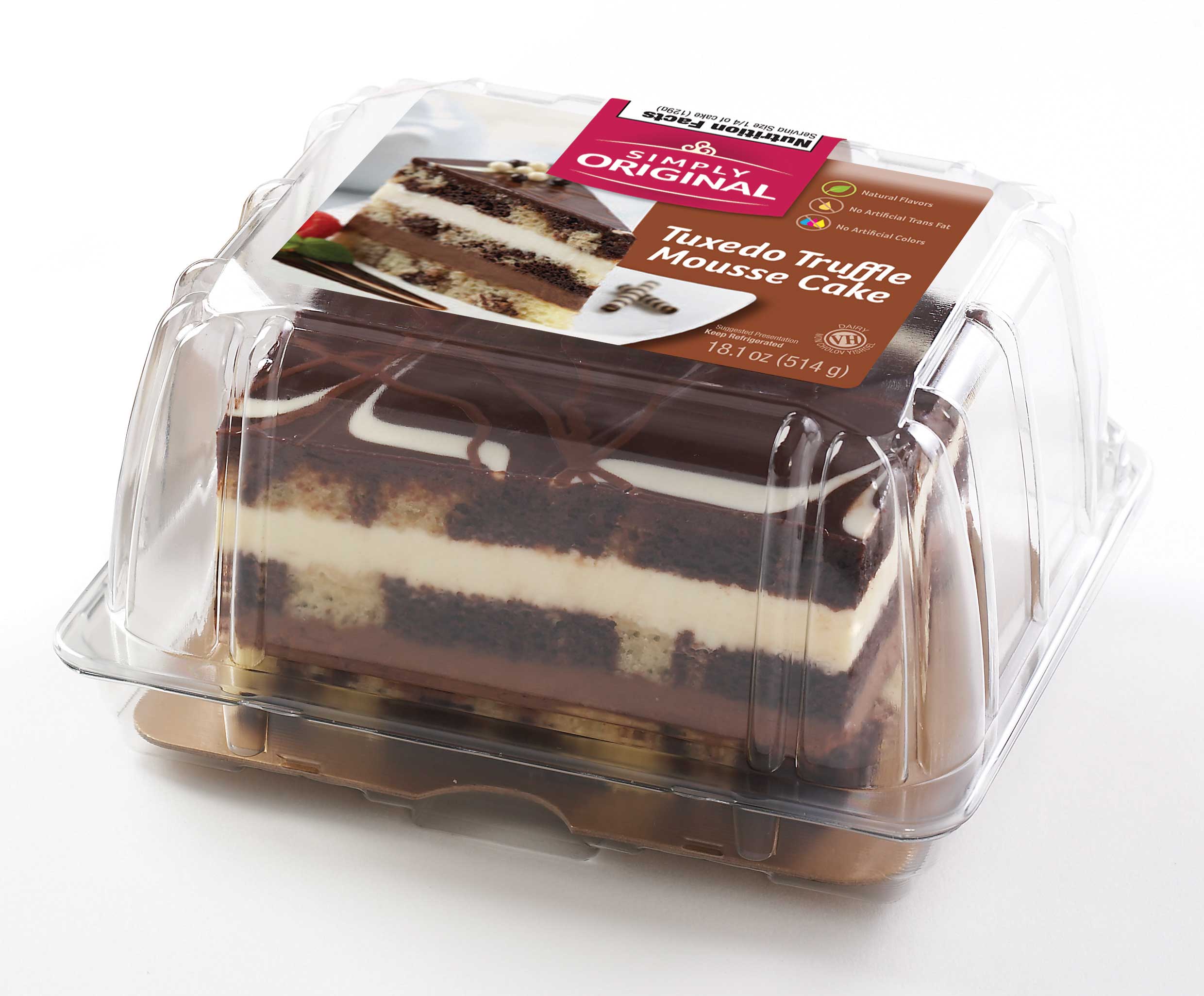 Simply Original Tuxedo Truffle Mousse Dessert Cake, 18.1 Ounce -- 12 Per Case