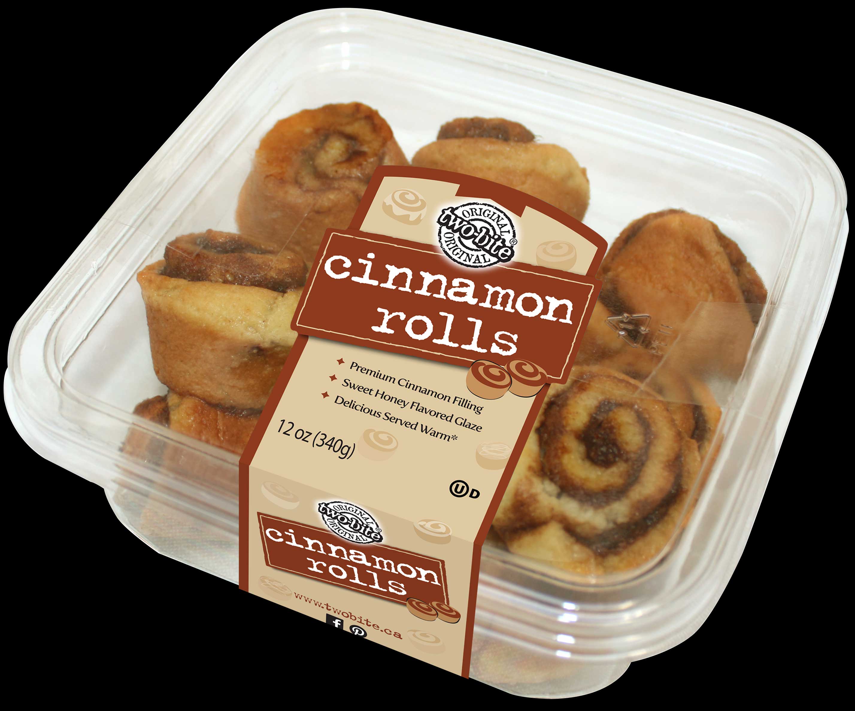 Two-bite Cinnamon Roll, 12 Ounce -- 24 Per Case