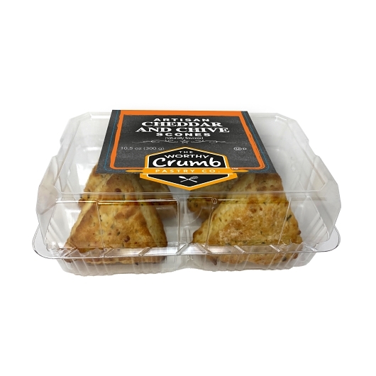 The Worthy Crumb Artisan Cheddar And Chive Scones, 10.5 Ounce -- 16 Per Case