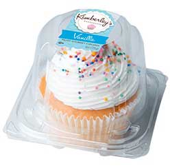 Kimberley's Bakeshoppe Gourmet Jumbo Vanilla Filled Cupcake, 6 Ounce -- 12 Per Case