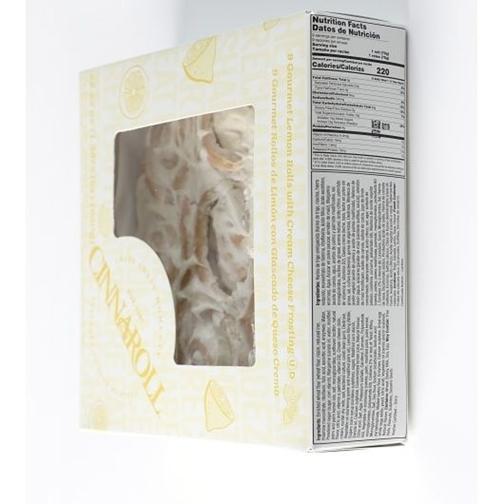 Cinnaroll Cream Cheese Frosted Lemon Rolls, 630 Gram -- 12 Per Case