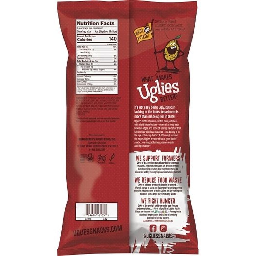 Uglies Bar B Que Kettle Chips, 6 Ounce -- 12 Per Case