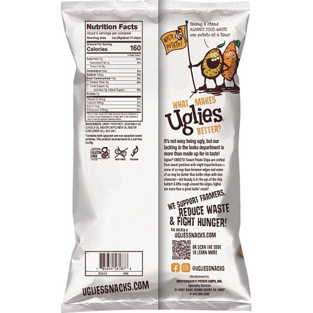 Uglies Sweet Potato Kettle Chips, 5.5 Ounce -- 12 Per Case