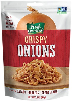 Fresh Gourmet Lightly Salted Crispy Onions, 3.5 Ounce -- 12 Per Case