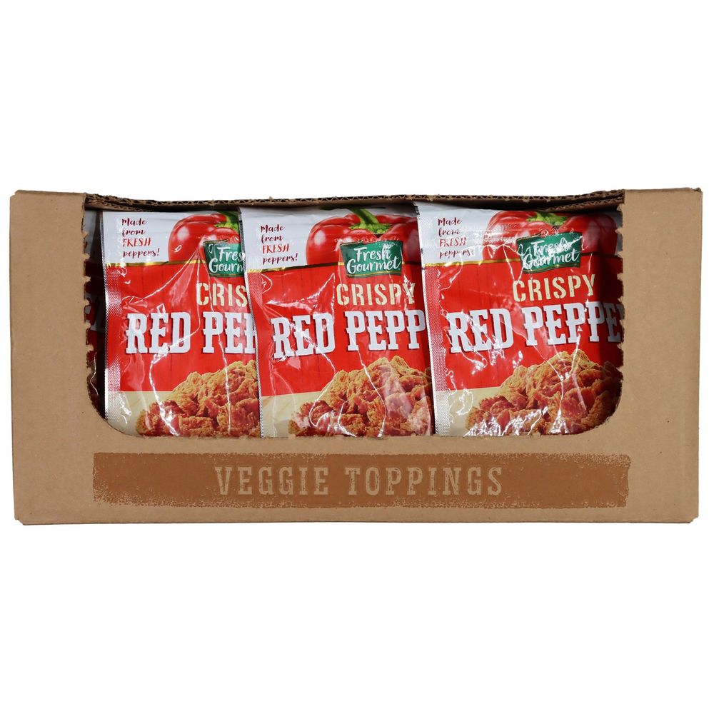 Fresh Gourmet Lightly Salted Crispy Red Peppers, 3.5 Ounce -- 12 Per Case