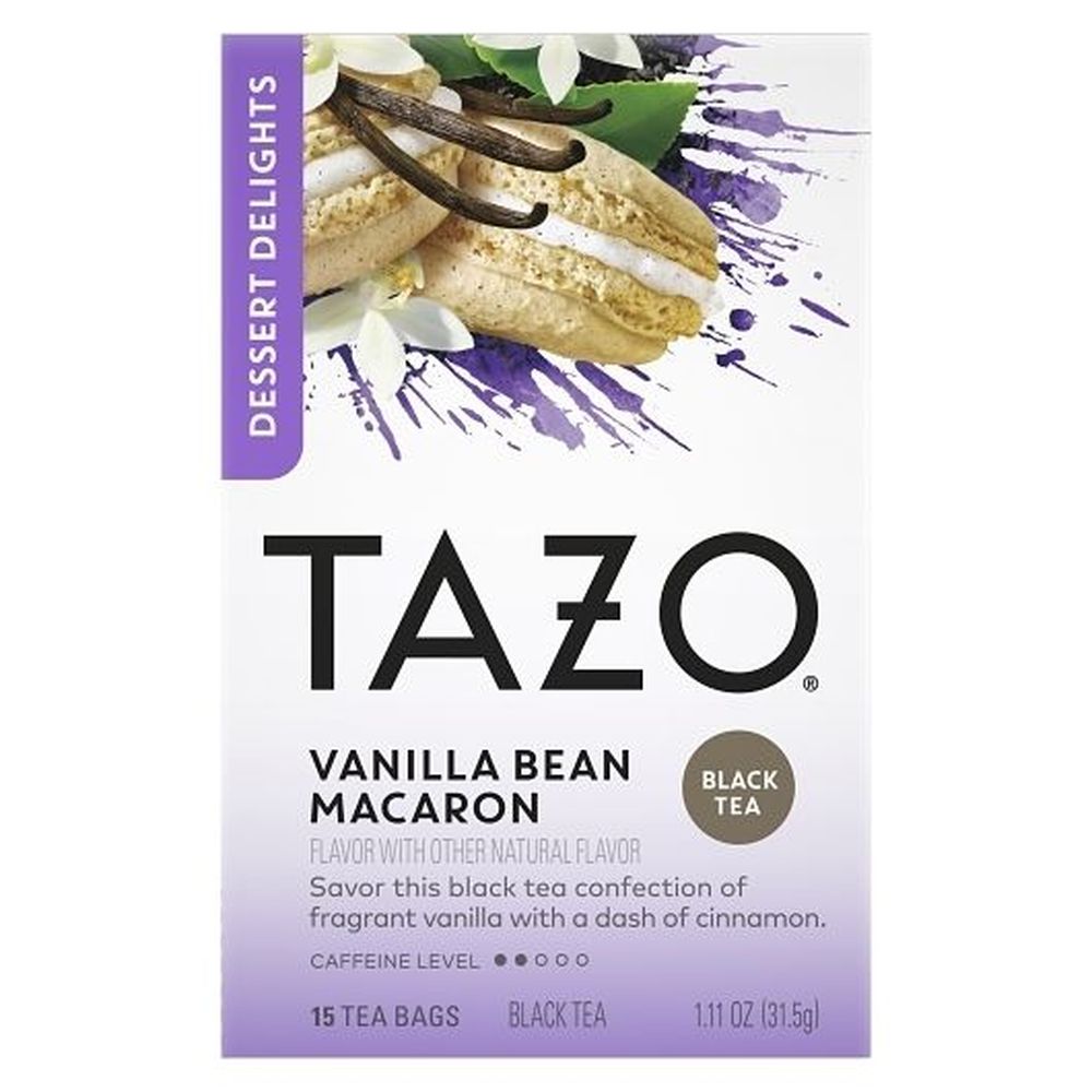 Tazo Vanilla Bean Macaron Black Tea, 15 Tea Bags -- 6 Per Case
