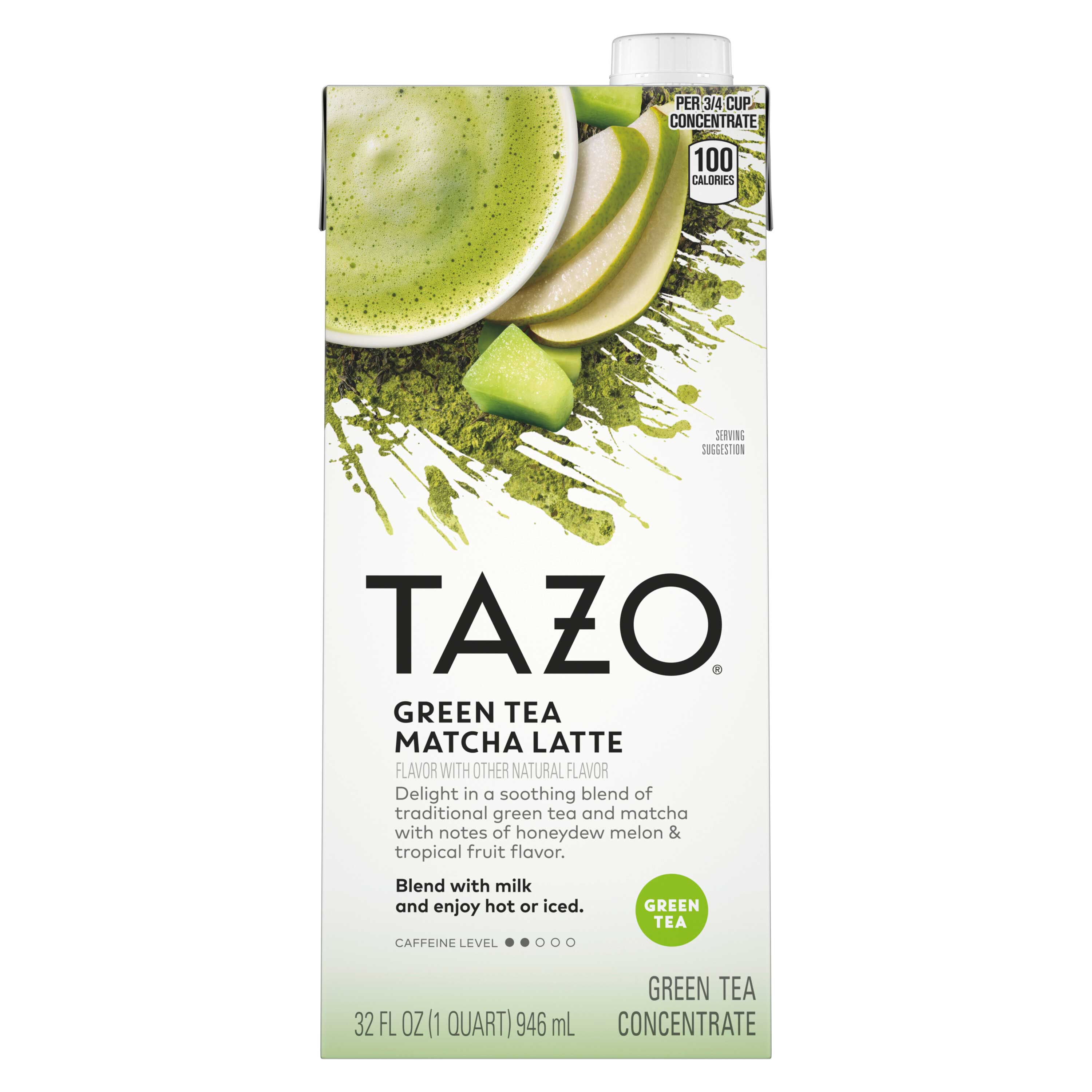 Tazo Green Tea Matcha Latte Tea Concentrate 1:1, 32 Ounce