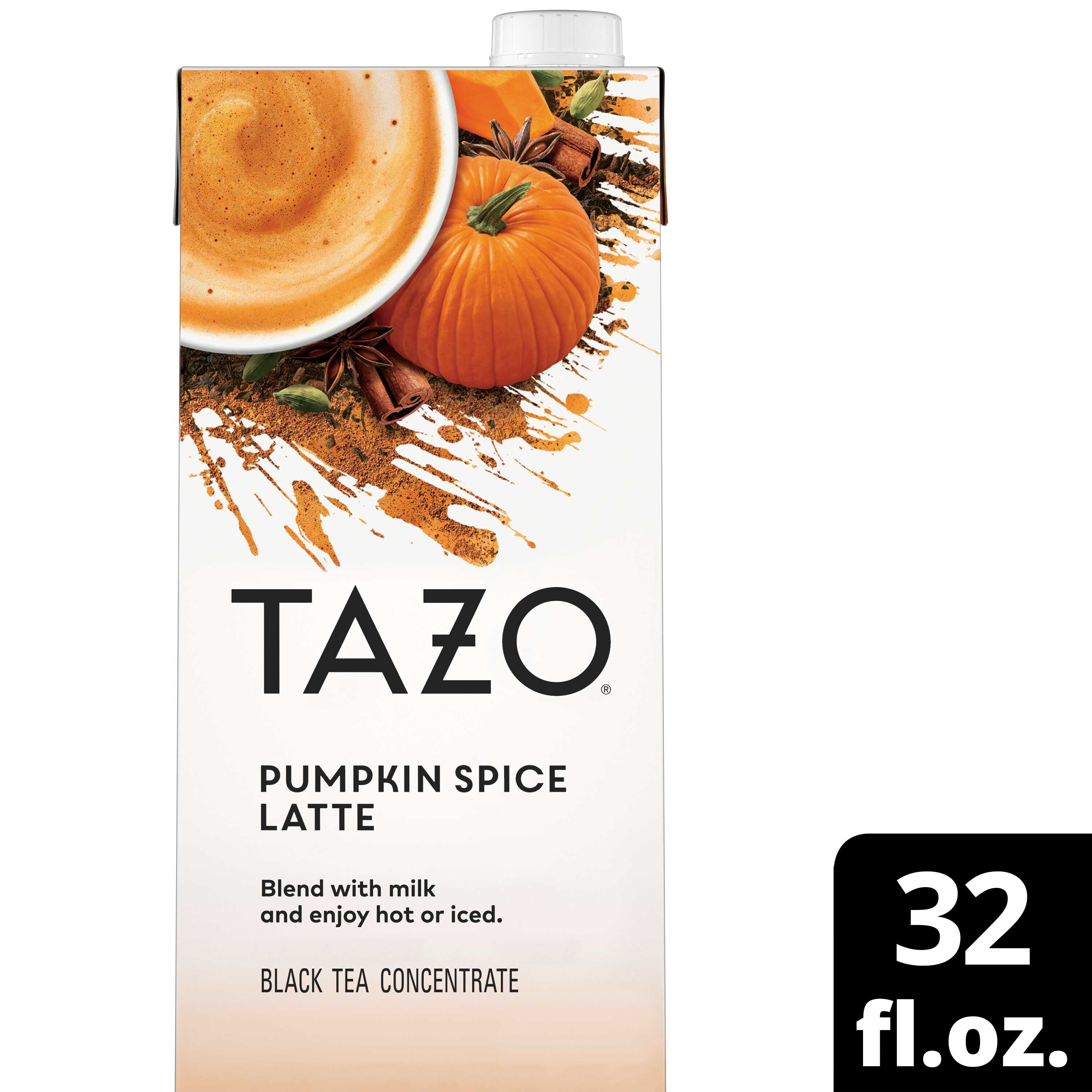 TAZO Pumpkin Spice Latte Concentrate, 32 Fluid Ounce -- 6 per case