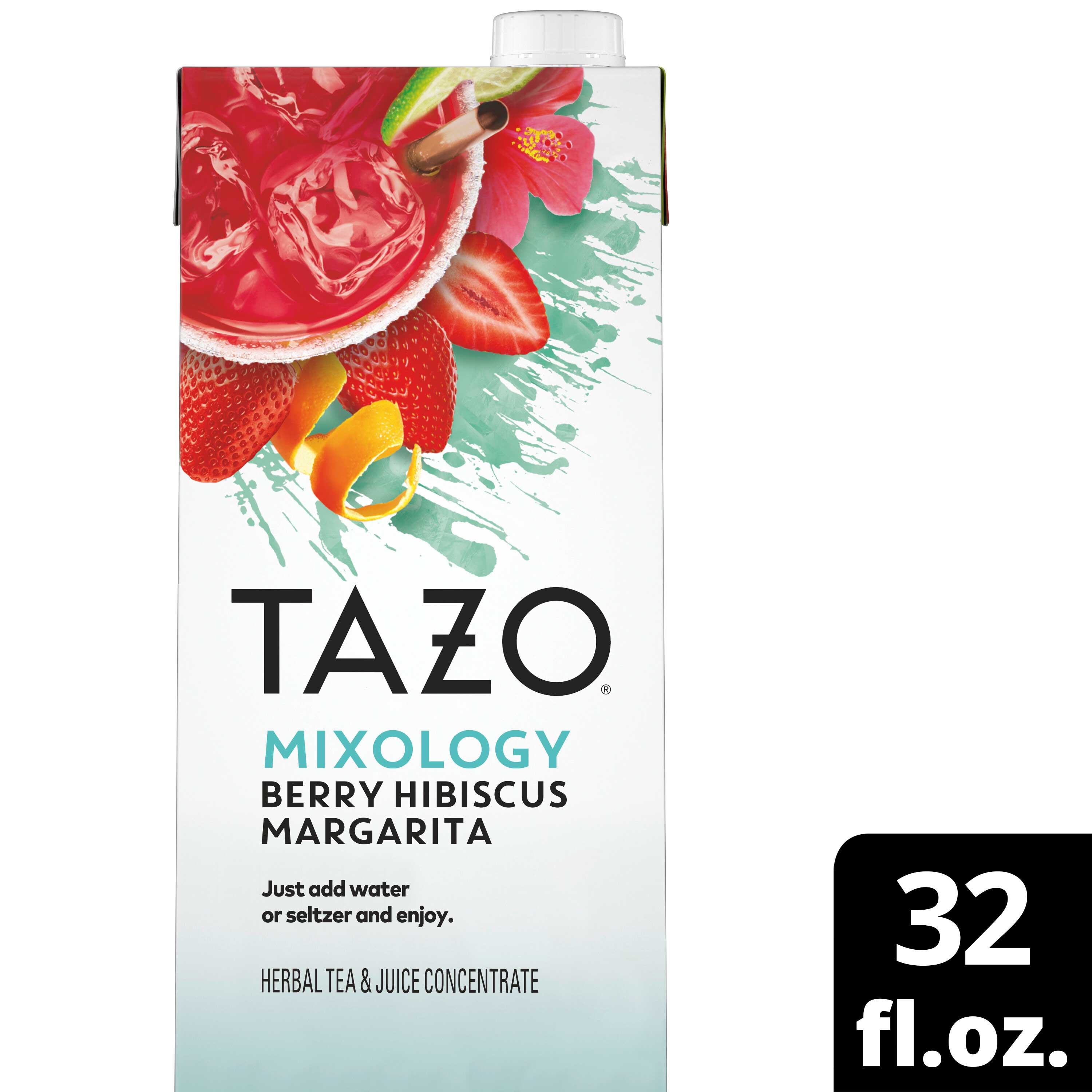 Tazo Mixology Berry Hibiscus Margarita Herbal Tea Concentrate, 32 Ounce -- 6 per case