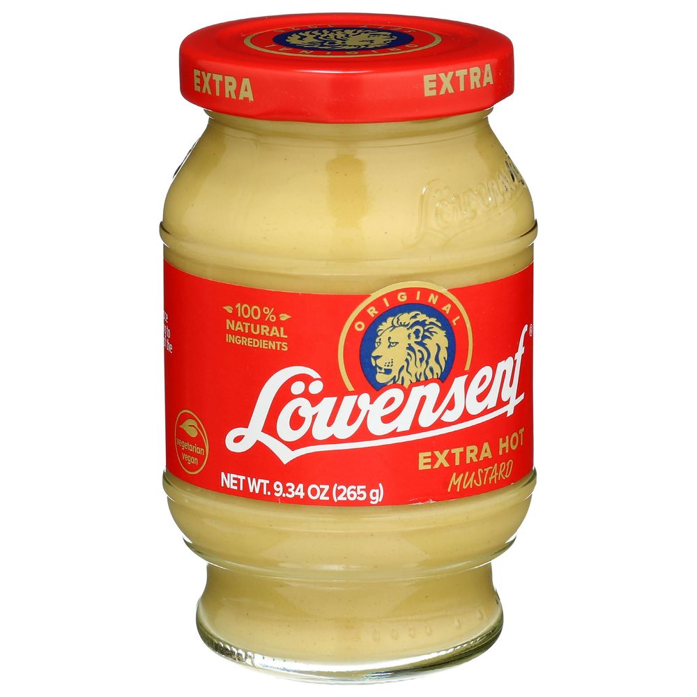 Lowensenf German Extra Hot Mustard, 9.3 Ounce -- 6 Per Case