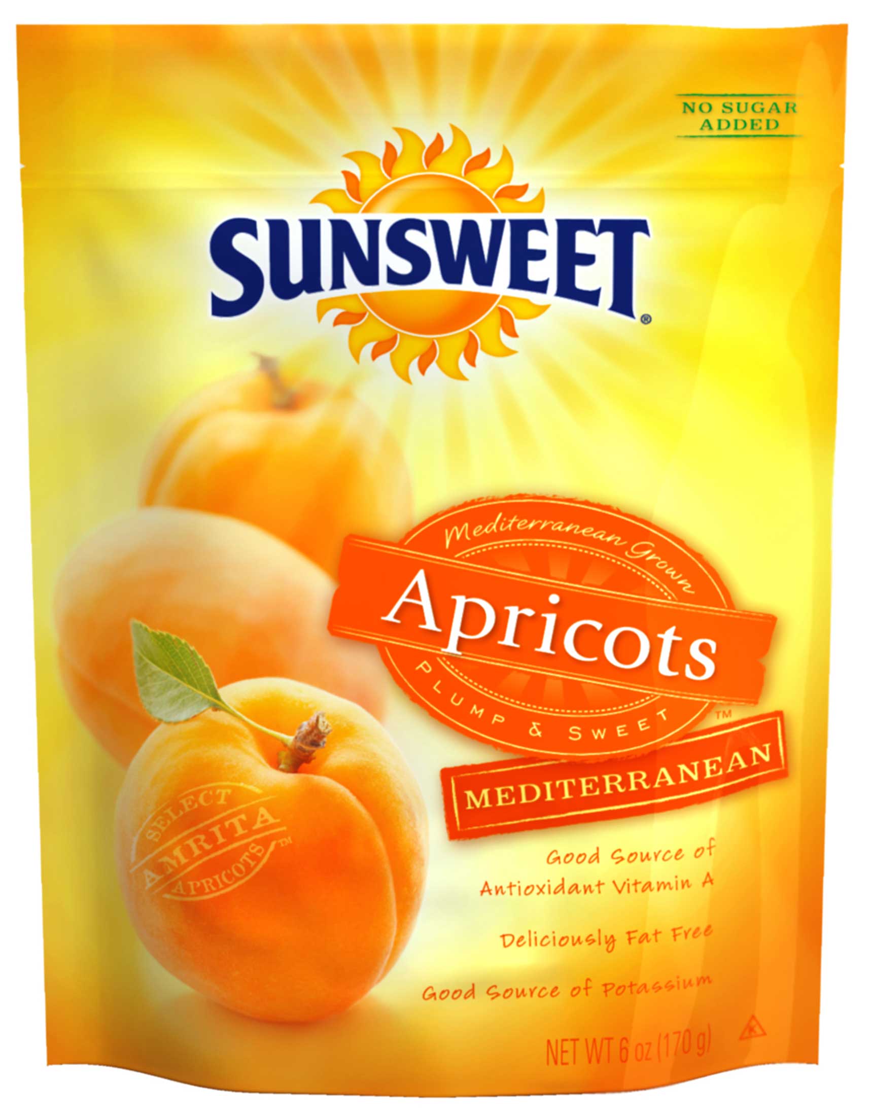 Sunsweet Mediterranean Apricot, 6 Ounce -- 12 Per Case