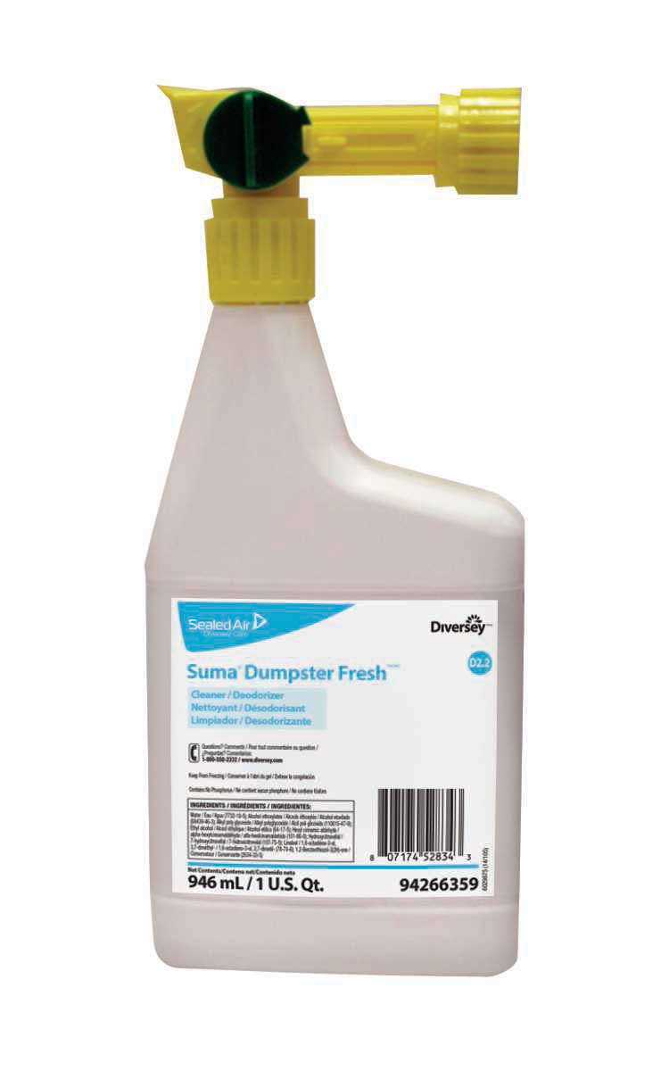 Suma Dumpster Fresh D2.2 Cleaner And Deodorizer Treatment, 32 Ounce -- 4 Per Case