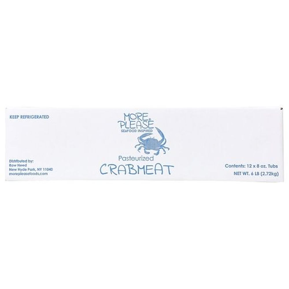 More Please Pasteurized Lump Crab Meat, 8 Ounce -- 12 Per Case