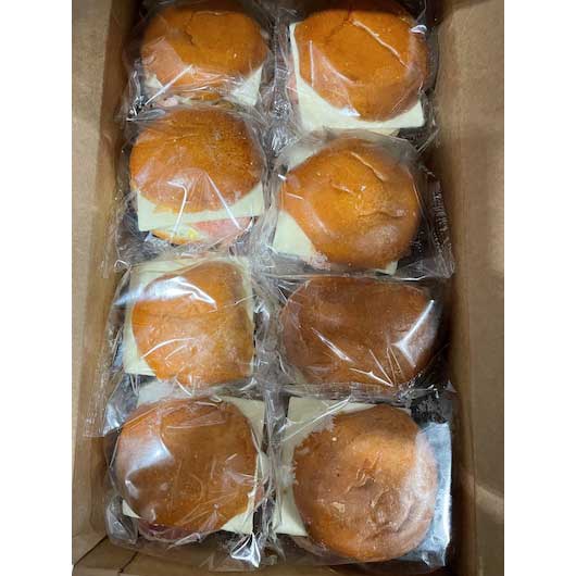 Oak Stove Kitchens Brioche Egg, Cheese, And Bacon Sandwich, 32 Count, 1 Pack