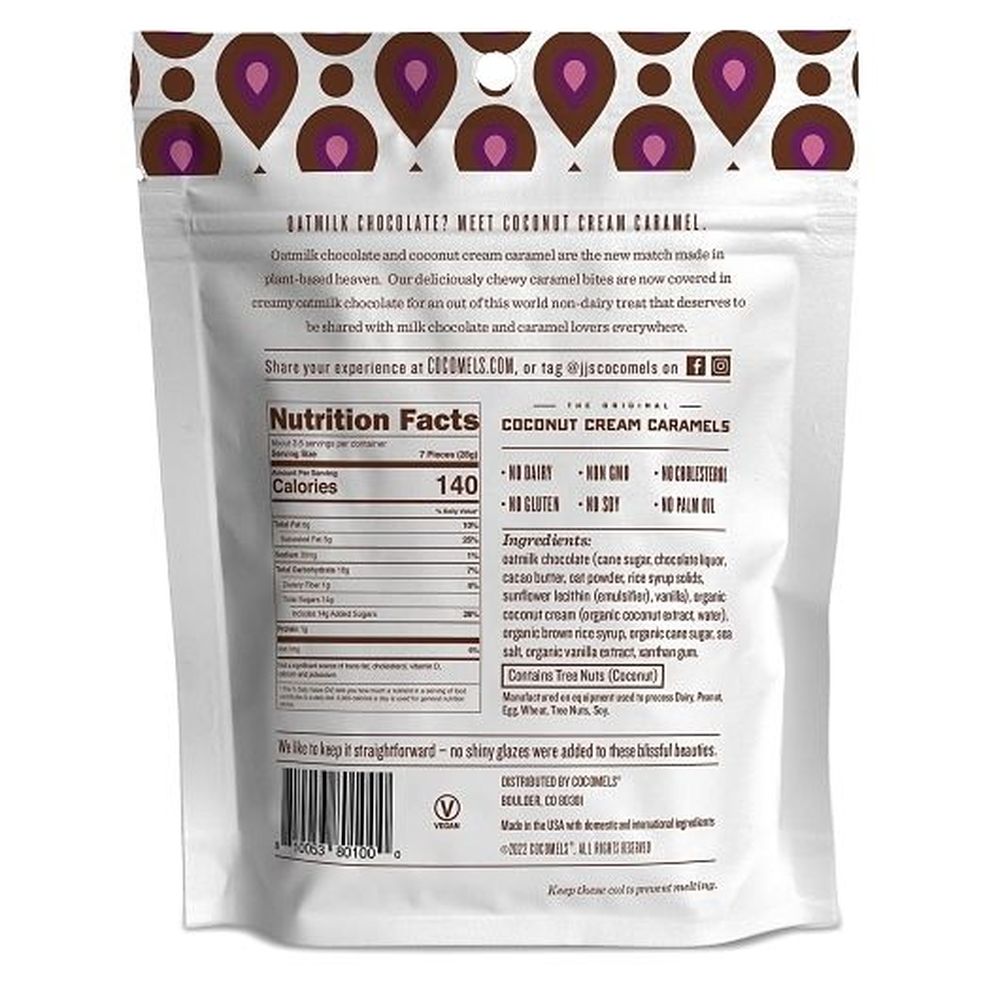 Cocomels Oatmilk Chocolate Covered Bites, 3.5 Ounce -- 6 Per Case