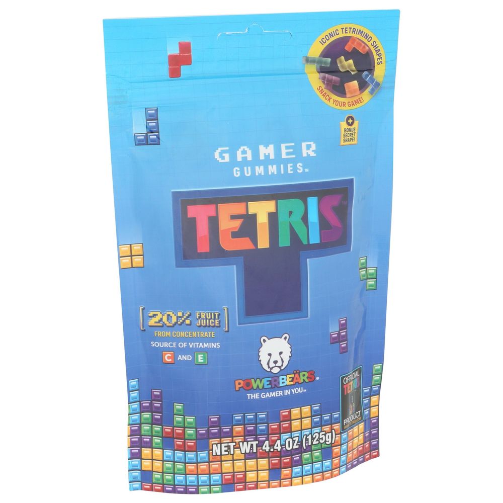 Powerbears Tetris Gamer Gummies, 4.4 Ounce Bag -- 6 Per Case