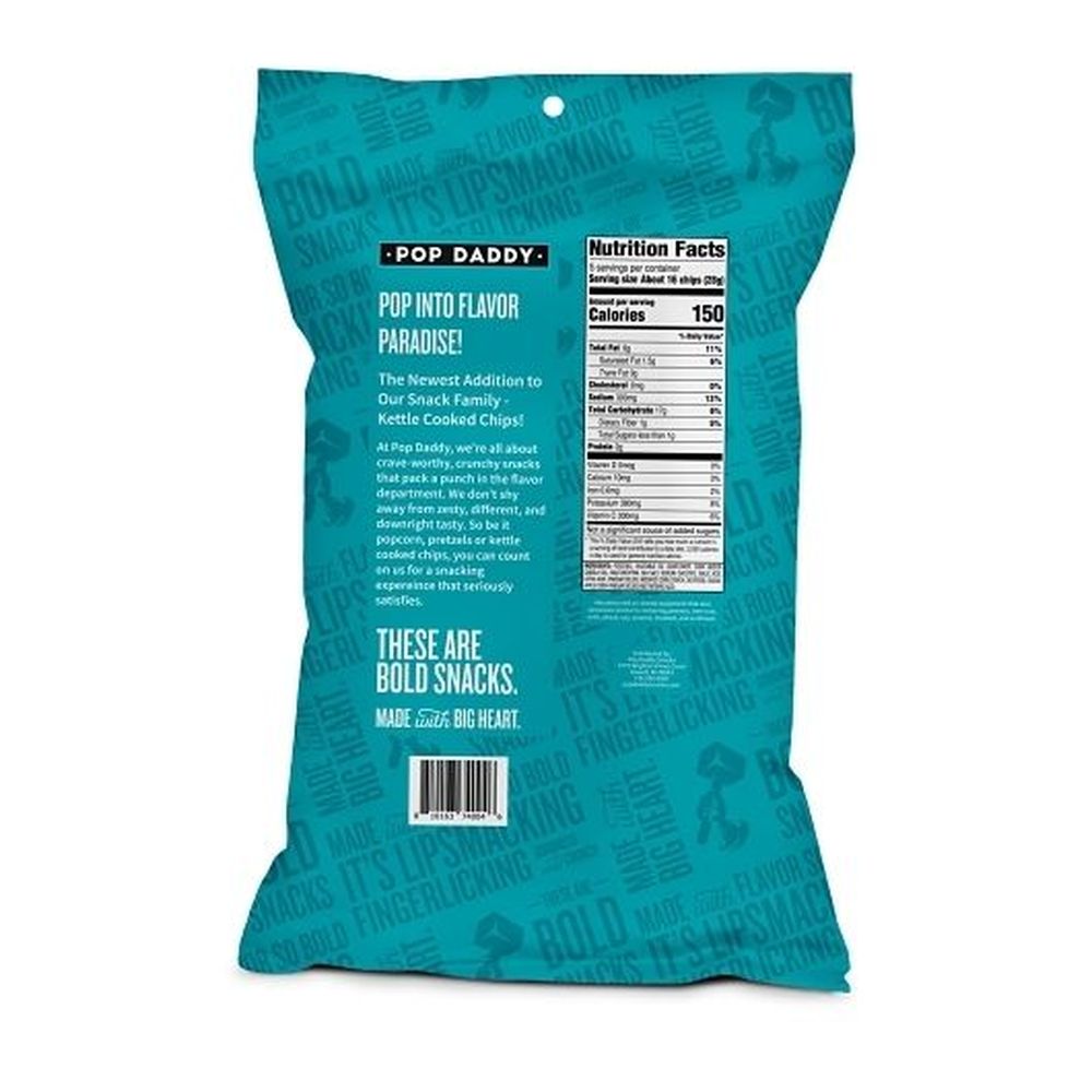Pop Daddy Salt And Vinegar Kettle Cooked Potato Chips, 5 Ounce -- 12 Per Case