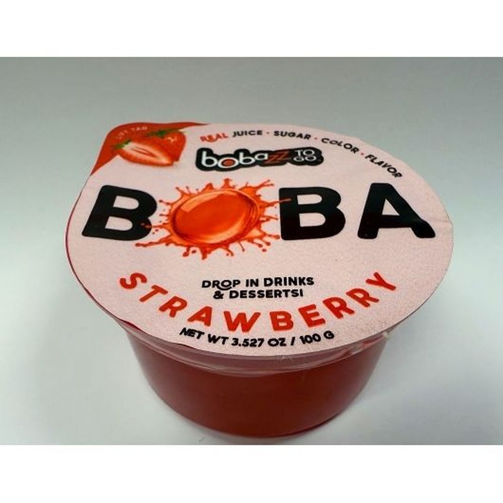 Bobazz To Go Strawberry Boba, 3.527 Ounce Cup -- 32 Per Case