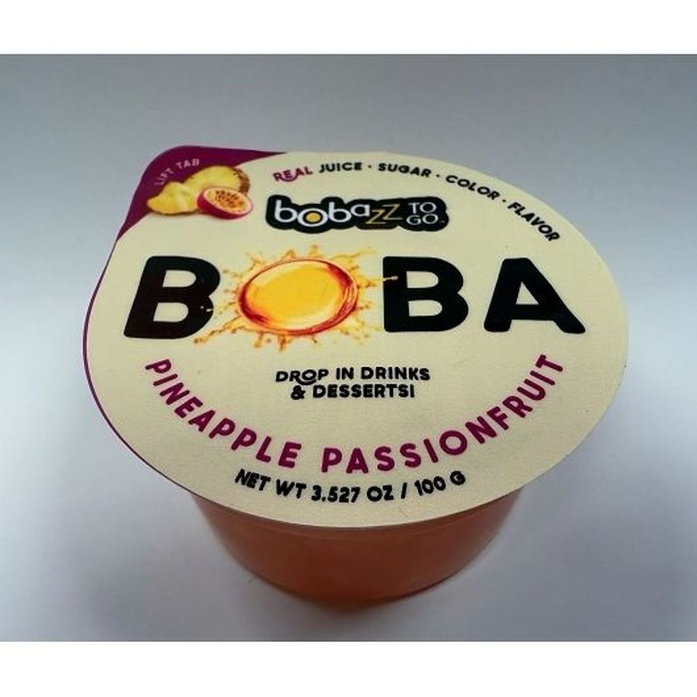 Bobazz To Go Pineapple Passionfruit Boba, 3.527 Ounce Cup -- 32 Per Case