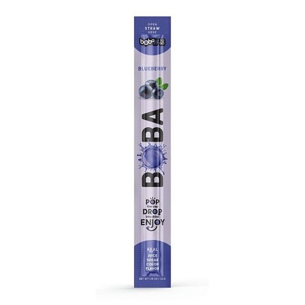 Bobazz To Go Blueberry Boba Straw, 1.06 Ounce -- 32 Per Case