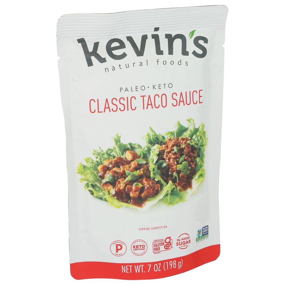 Kevins Natural Foods Salsa Clásica Para Tacos, 7 Onzas -- 12 Por Caja