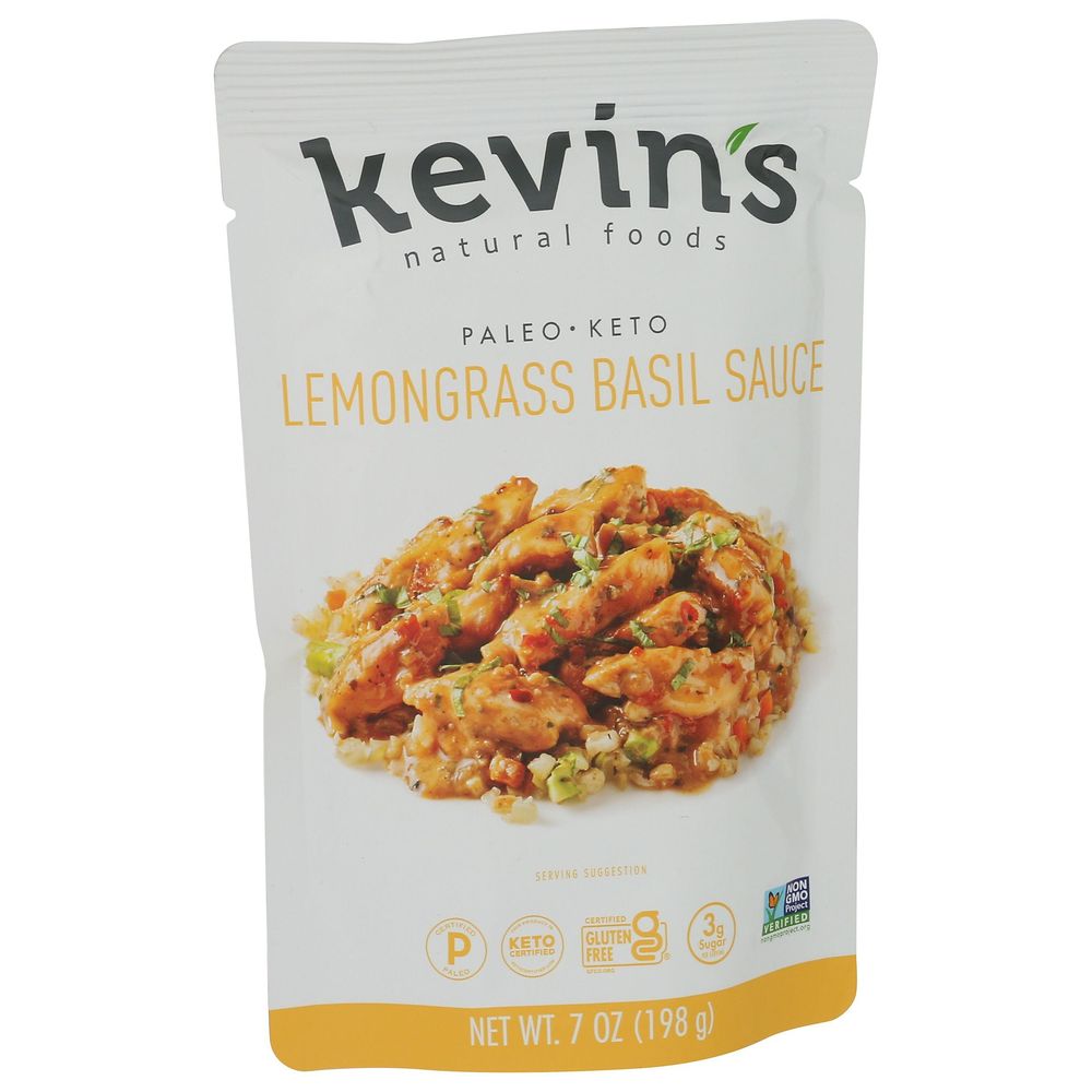 Kevins Salsa De Hierba De Limón Y Albahaca, 7 Onzas -- 12 Por Caja