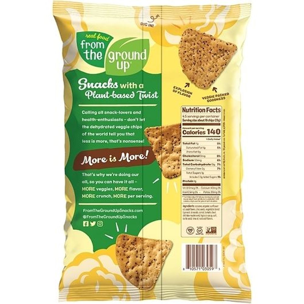 From The Ground Up Lime Cauliflower Tortilla Chips, 4.5 Ounce -- 12 Per Case