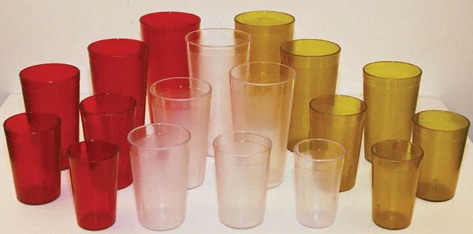 Winco Red Pebbled Tumbler, 20 Ounce -- 24 Per Case