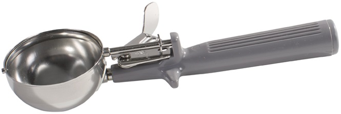 Winco Deluxe Stainless Steel One-piece Gray Handle Size 8 Ice Cream Disher, 4 Ounce -- 36 Per Case