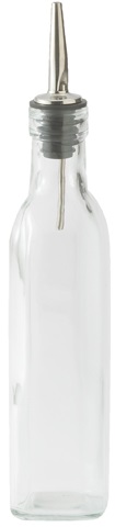 Winco Oil/vinegar Cruet With Pourer, 8 Ounce Square Bottle -- 24 Per Case