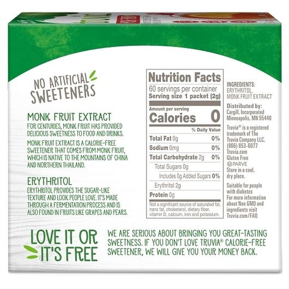 Truvia Monk Fruit Sweetener, 4.23 Ounce -- 12 Per Case