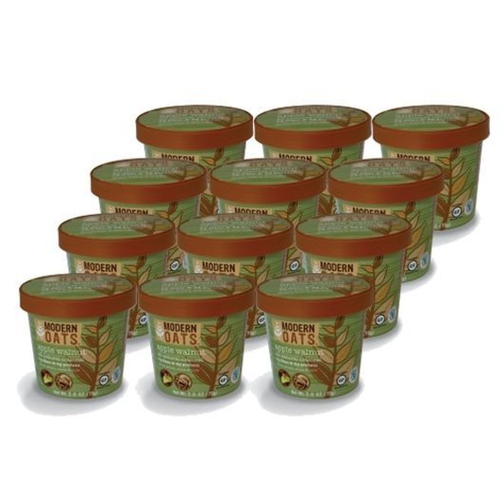 Modern Oats Apple Walnut Oatmeal Cup, 2.6 Ounce -- 12 Per Case