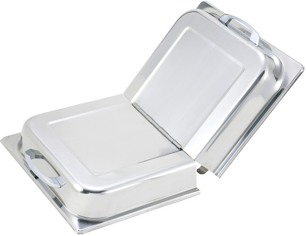 Winco Stainless Steel Full Size Hinged Dome Cover With Handle -- 12 Per Case