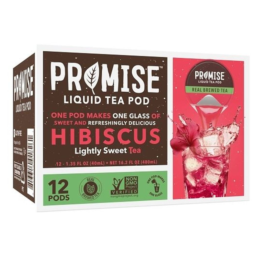 Promise Hibiscus Lightly Sweet Tea, 16.2 Ounce -- 4 Per Case