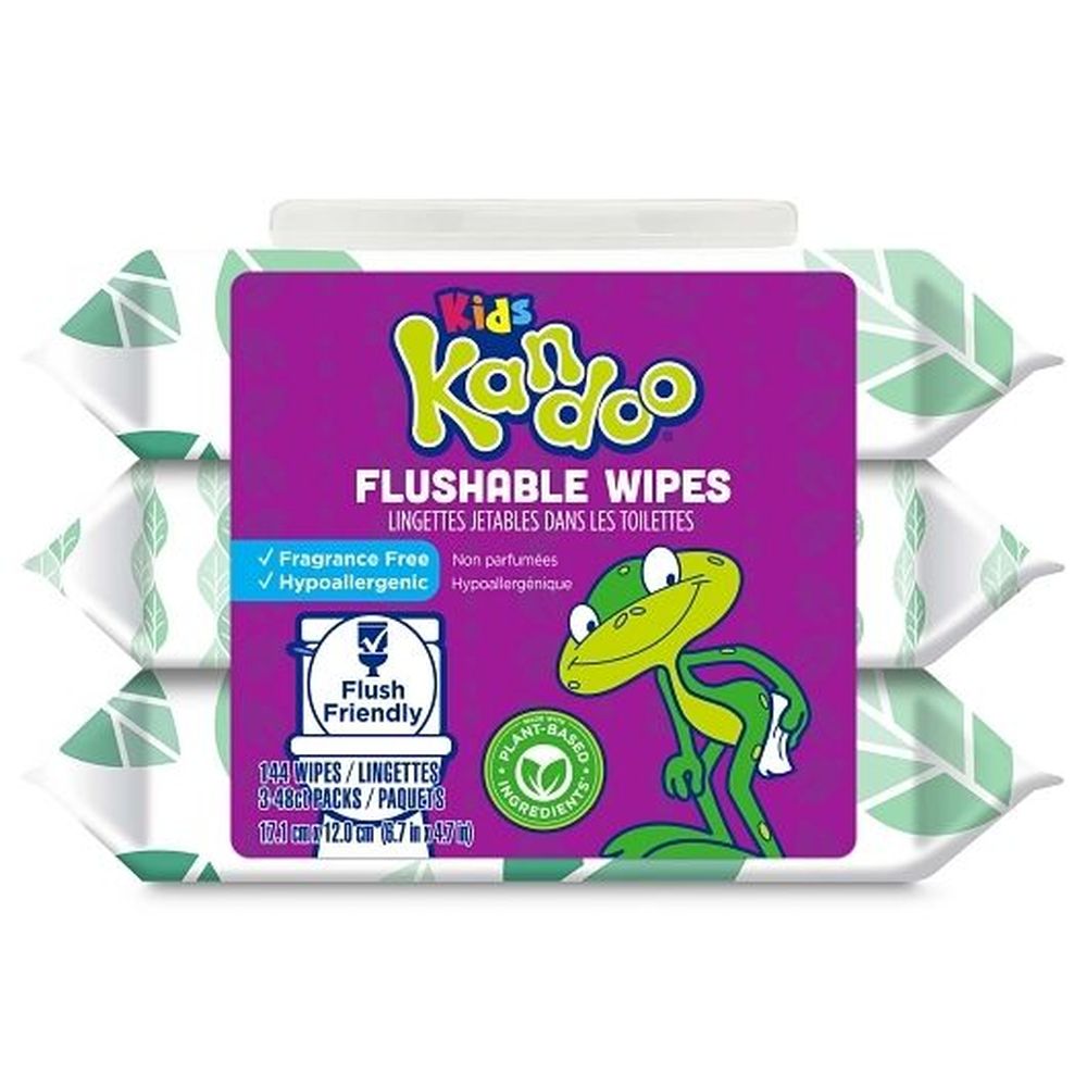 Kandoo Sensitive Flip Top Wipes, 144 Count -- 6 Per Case