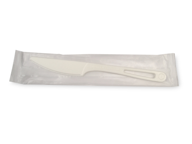 World Centric Compostable Tpla Individually Wrapped Knife, 6.7 Inch -- 750 Per Case