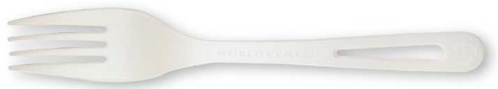 World Centric Tpla Compostable Medium Ribbed Fork, 6.3 Inch -- 1000 Per Case