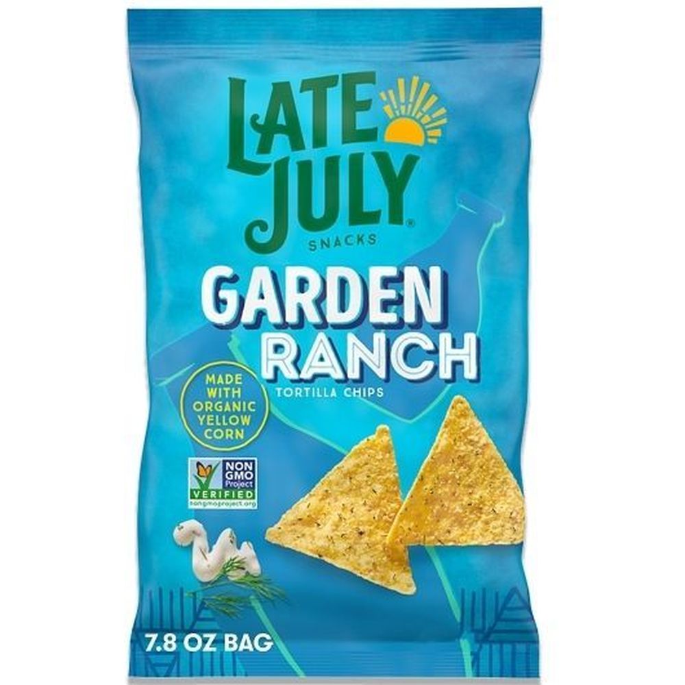 Late July Organic Clasico Garden Ranch Tortilla Chips, 7.8 Ounce -- 12 Per Case