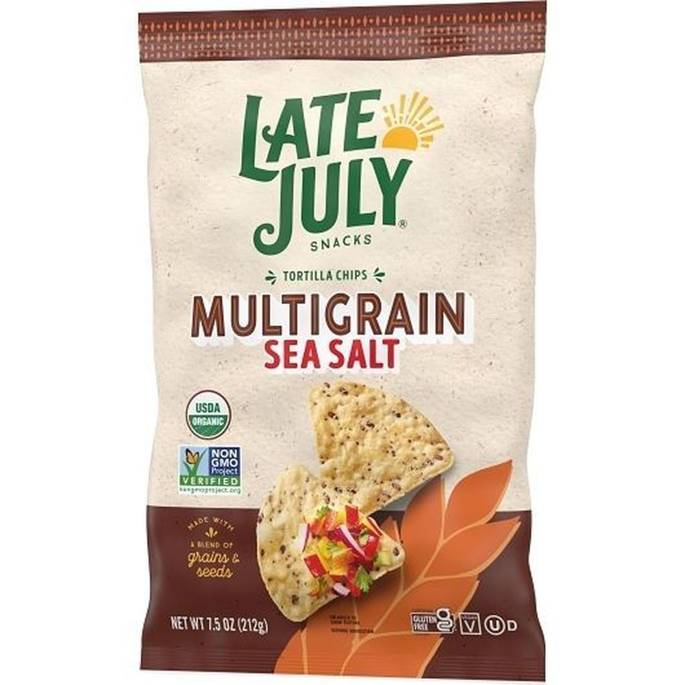 Late July Organic Multi Grain Sea Salt Tortilla Chips, 7.5 Ounce -- 12 Per Case